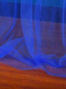 2 tấm rèm voan mỏng, phông nền màu xanh thích hợp cho tiệc tùng, đám cưới, tiệc mừng, trang trí chụp ảnh sinh nhật - Màu xanh lam - Xem 4