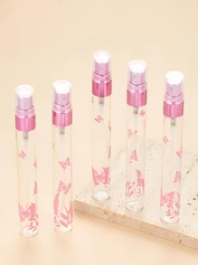 5 件 10ML 空蝴蝶图案香水喷雾瓶、可再填充香水雾化器瓶、迷你喷雾瓶、小型袖珍香水瓶、香氛泵盒、便携式空香水容器，适合旅行、客厅、卧室、浴室、家居装饰、旅行用品、婚礼、派对、生日、送给男士、妈妈、爸爸、朋友的礼物、新年、配饰、趣味礼物 - 粉色 - 查看 2