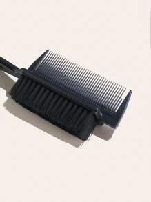 1 cepillo de barba negro de doble cara que peina el cabello que rompe el cabello, cepillo de limpieza del cabello, peine multifunción, barbas, peine de cepillo de enfermería - Negro - Ver 4