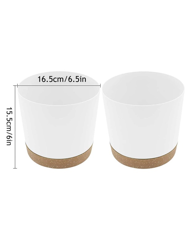 1pc Plastic Plant Container, White Plant Pot For Plant SHEIN USA