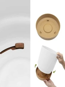 1入組塑膠植物白色花盆適用於植物 - 白色 - 查看 5