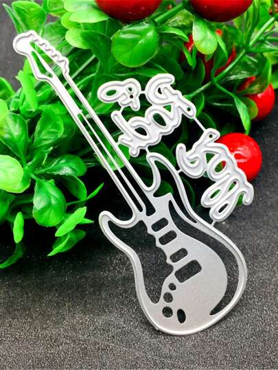 1 pieza Plantilla acero carbono en forma de guitarra DIY para