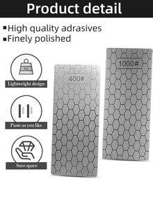 5pcs/set  Knife Sharpener, Rectangle Design Knife And Scissor Sharpening Tool For Kitchen - Silver - View 4