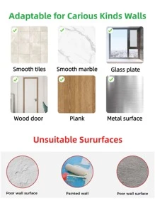 WHICHLIFE 1 pieza aluminio Almacenamiento de baño minimalista sin perforación Estante de almacenamiento montado en pared para cuarto de baño - Plateado - Ver 4