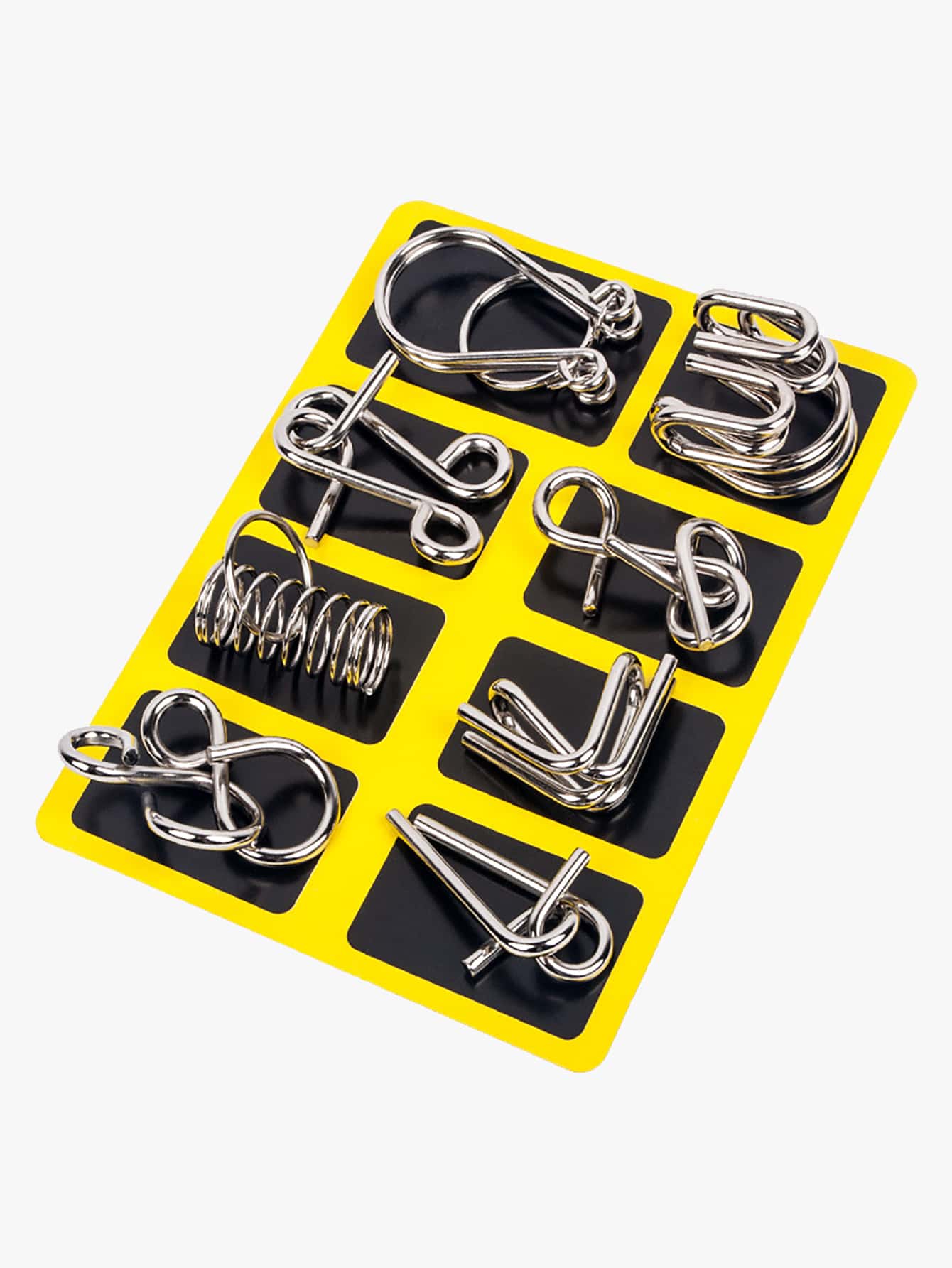 8入組裝魯班鎖設計玩具現代派對互動遊戲家庭 - 黃色 - 查看 1