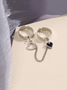 eTel LiKe Unisex Stylish Finger Ring Bracelet - Unique Hip-Hop Chain Hand Back Jewelry