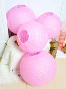 4入組裝紙燈籠派對用粉色掛燈籠球 - 粉色 - 查看 4