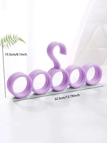 1入組組織你衣櫃帶6孔塑膠圍巾,系帶,內衣和晾襪架 - 紫色 - 查看 3