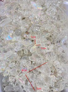 1入組隨機花和蝴蝶設計DIY珠子 - 彩色 - 查看 3