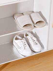 Thick Aluminum Foil Sticker For Cabinet, Oil-Proof Kitchen Wall Sticker - Silver - View 5