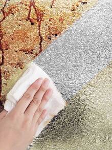 Thick Aluminum Foil Sticker For Cabinet, Oil-Proof Kitchen Wall Sticker - Silver - View 8