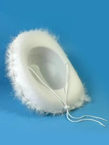 派對鑲鑽裝飾牛仔帽 - 白色 - 查看 4