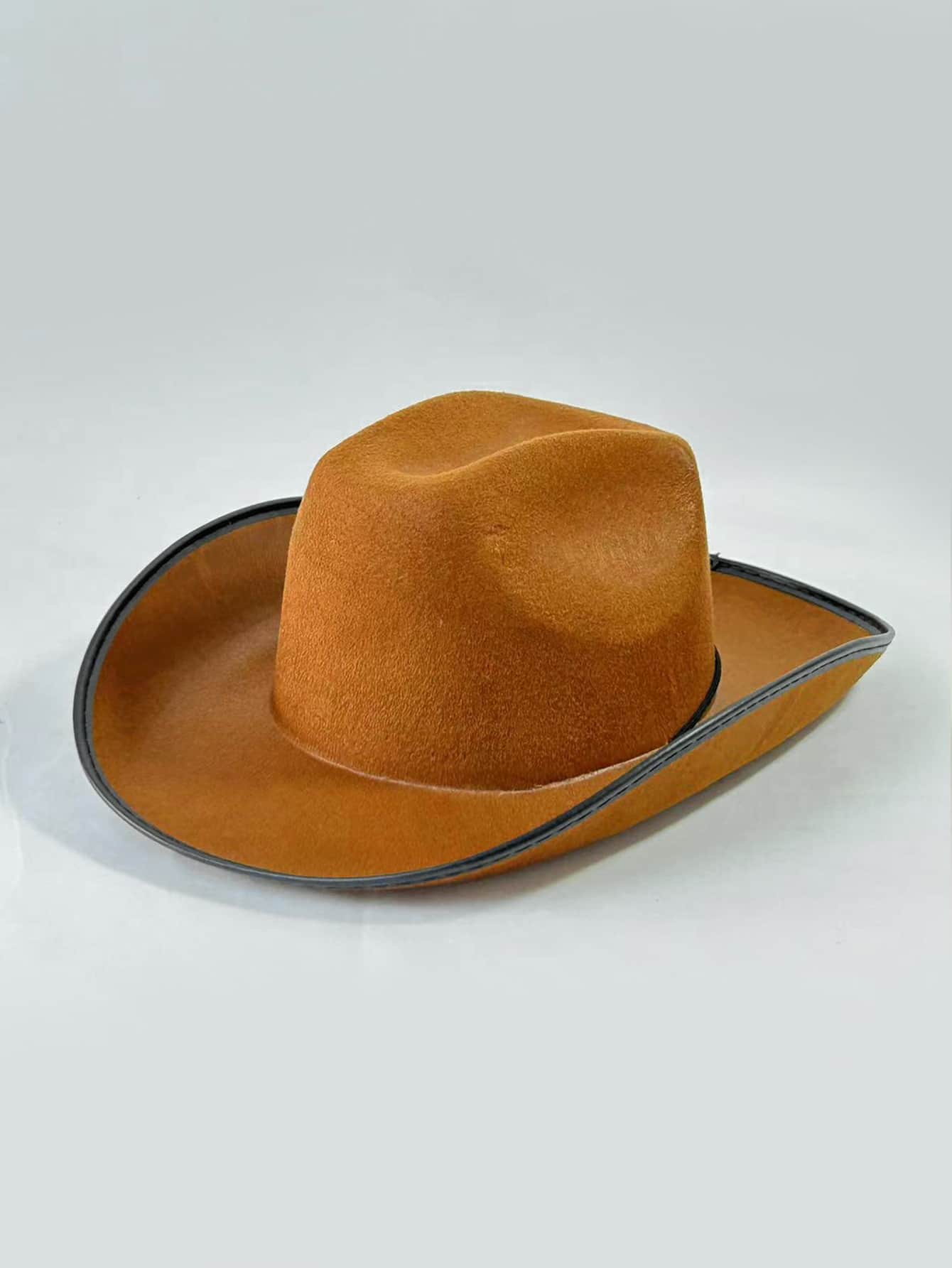 Contrast Trim Cowboy Hat