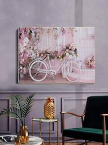 1set PMMA DIY Diamond Painting, Modern Flower & Bike Pattern Unframed Diamond Painting For Home - Multicolor - View 5