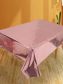 H.L.BALLOON 1pc PET Disposable Table Cover, Metallic Disposable Tablecloth For Party,Christmas - Rose Gold - View 2