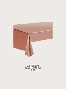 H.L.BALLOON 1pc PET Disposable Table Cover, Metallic Disposable Tablecloth For Party,Christmas - Rose Gold - View 3