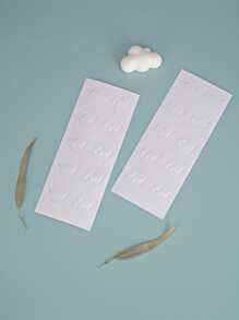 10pcs/set Paper Gift Sticker, Daily Letter Graphic Round Gift Box Seal Sticker For Eid - Silver - View 1