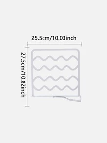 1pc Wardrobe Compartment Partition Plate - White - View 2