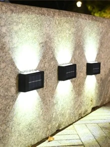 2 件/套 10 LED ABS 太阳能草坪灯，户外太阳能路径灯，户外花园照明，适用于路径、庭院、露台 - 白色 - 查看 7