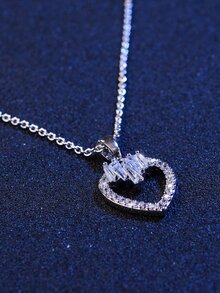 3pcs/set Cubic Zirconia Heart Decor Jewelry Set - Multicolor - View 3