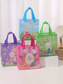 12 Cái/bộ Vải Không Dệt Tặng Túi Hoạt Hình Thỏ Phục Sinh & Trứng Hoa Văn Túi Gói Quà Cho Đảng lễ Phục Sinh Ngày - Nhiều màu - Xem 1