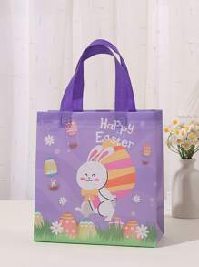 12 Cái/bộ Vải Không Dệt Tặng Túi Hoạt Hình Thỏ Phục Sinh & Trứng Hoa Văn Túi Gói Quà Cho Đảng lễ Phục Sinh Ngày - Nhiều màu - Xem 3