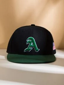 Men American Flag & Letter Embroidered Hip Hop Cap - Multicolor - View 3