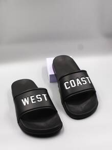 Dép xỏ ngón quai hậu nam mùa thu/đông màu đen thiết kế mới đi biển, đi chơi trong nhà, tiệc tùng - màu đen - Xem 2