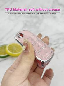 高端粉色鑽石熊鍵鏈 + 銀色粉色防摔汽車鑰匙套,適用於/捷達/特別維欣/名銳/快捷/柯迪亞克/探歌/xinr Ui指定使用 - 粉色 - 查看 7