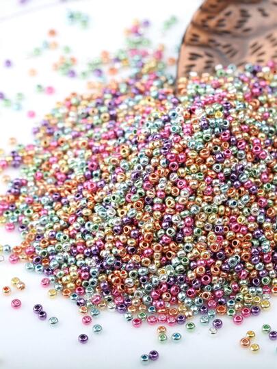 1 paquete de 15g con 1500 piezas de cuentas de vidrio de semilla de 2mm de alta calidad y uniformes, utilizadas para accesorios de joyería DIY