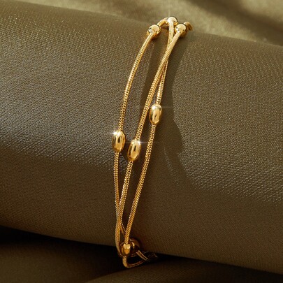 Bead Decor Layered Bracelet