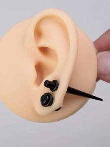 36 件裝壓克力耳拉伸套件擴張器錐形塞套件 - 黑色 - 查看 2