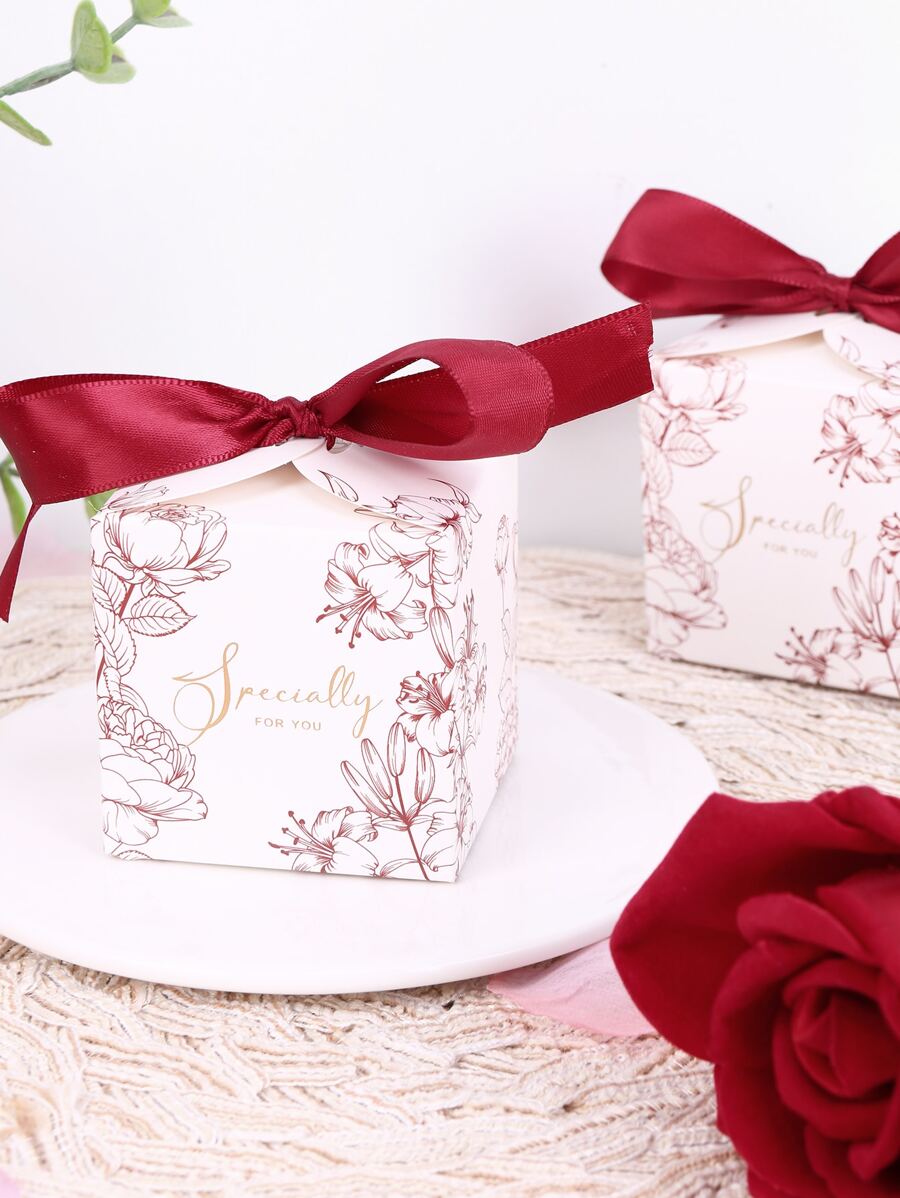36 Pezzi Sacchetto Borsa Wedding Bag Con Fiocco Manico Plastica (BIANCO