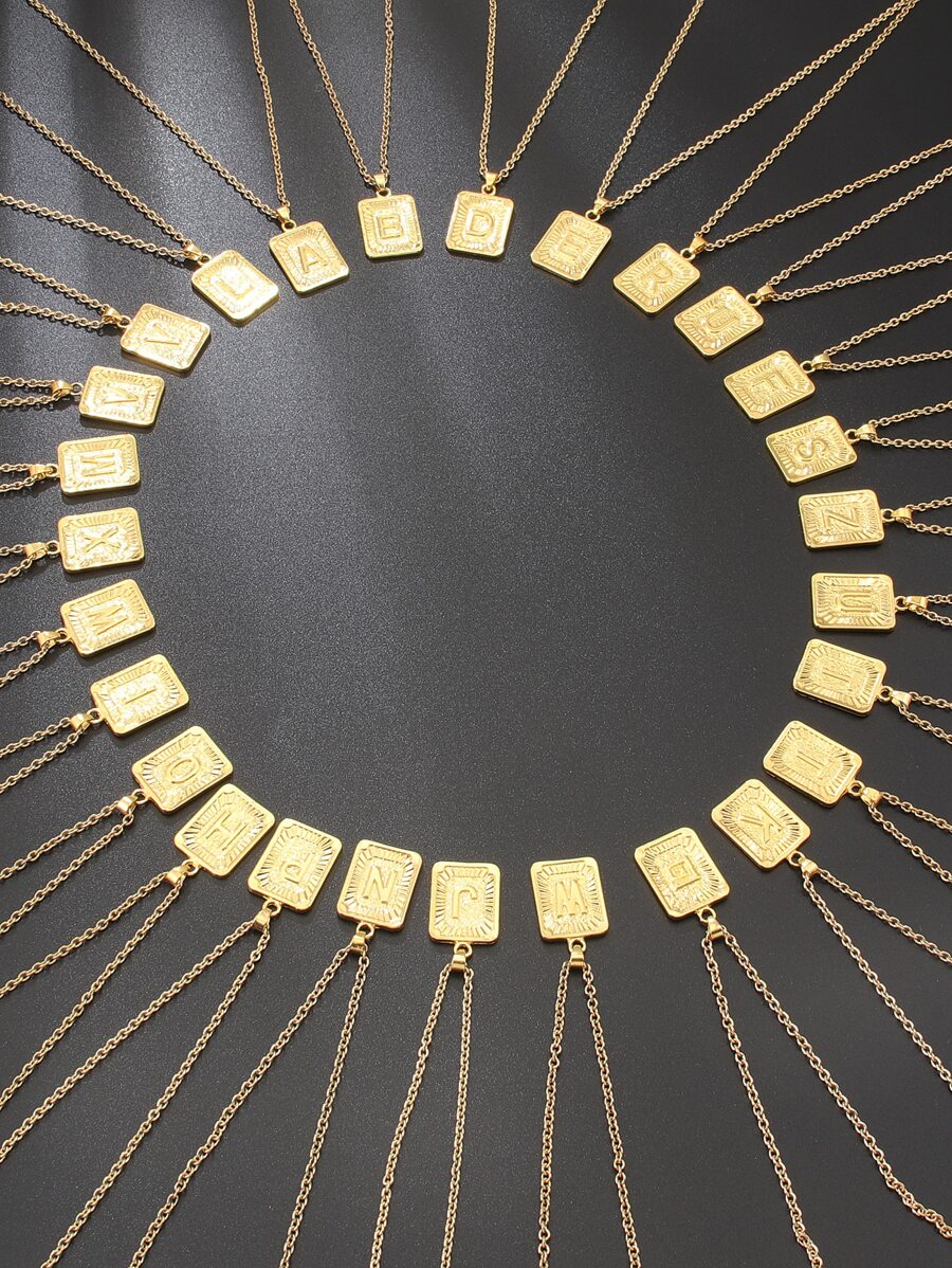 時尚流行1入組男士幾何魅力項鍊朋克嘻哈風格合金材料適合珠寶禮物和時尚外觀