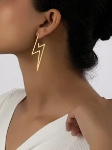 1對時尚流行的閃電造型女式耳墜耳環，節日派對禮物