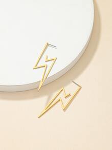 1對時尚流行的閃電造型女式耳墜耳環，節日派對禮物
