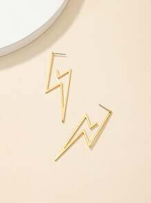 1對時尚流行的閃電造型女式耳墜耳環，節日派對禮物