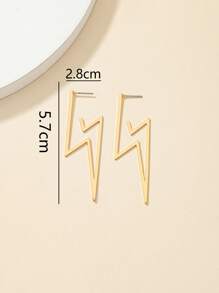 1對時尚流行的閃電造型女式耳墜耳環，節日派對禮物