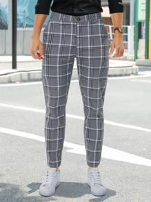 Manfinity Mode Quần túi xéo kẻ sọc nam - Xám - Xem 6