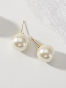Faux Pearl Decor Earrings - Multicolor - View 1
