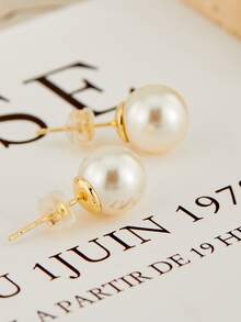 Faux Pearl Decor Earrings - Multicolor - View 2