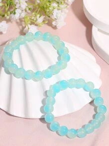 2pcs/set Minimalist Beaded Bracelet - Multicolor - View 1