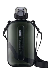 1 pieza Botella de bebida 750ml portátil agua con estampado de slogan para & exterior - Negro - Ver 3