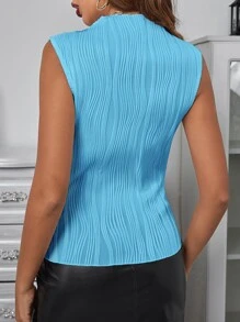 SHEIN Essnce Áo khoác và áo lót dành cho xe tăng nữ màu trơn Giải trí - Màu xanh bạc hà - Xem 2
