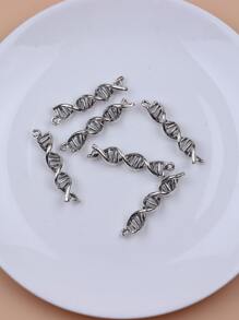 10入組/套金屬基因DIY吊墜 - 銀色 - 查看 1