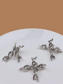 10入組/套金屬基因DIY吊墜 - 銀色 - 查看 2