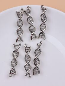 10入組/套金屬基因DIY吊墜 - 銀色 - 查看 4