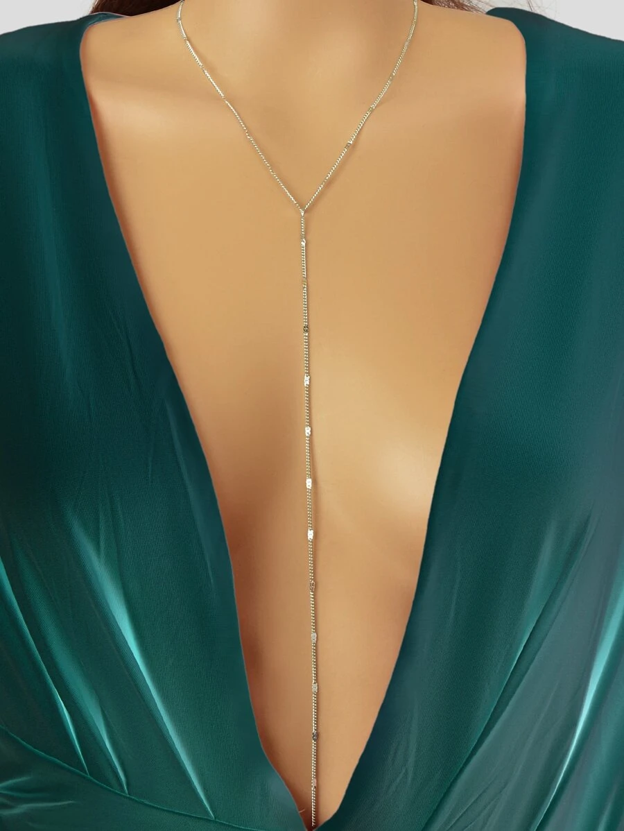 極簡身體鏈 - 銀色 - 查看 1