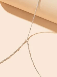 極簡身體鏈 - 銀色 - 查看 3