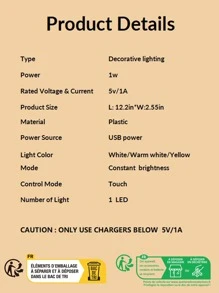 1 đèn nhựa để bàn, đèn đọc sách đa năng cho gia đình - Nhiều màu - Xem 4